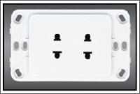 Ổ cắm đôi 2 chấu 16A A20US2