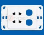 Ổ cắm đôi 2 chấu 16A + 2 lỗ A20US2XX