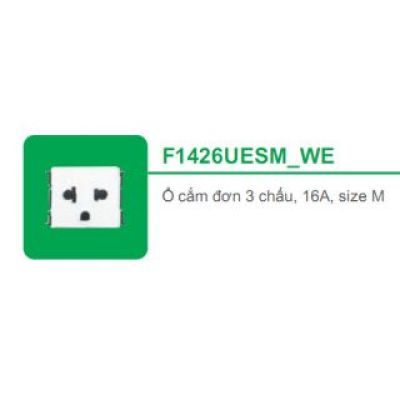 Ổ cắm đơn 3 chấu 16A, size M F1426UESM_WE_G19
