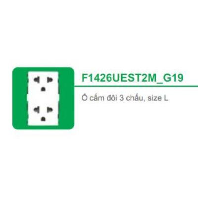 Ổ cắm đôi 3 chấu, size L F1426UEST2M_G19