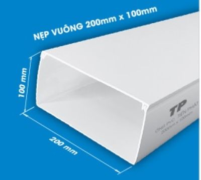 Nẹp nhựa vuông luồn dây điện 200x100mm dài 2m