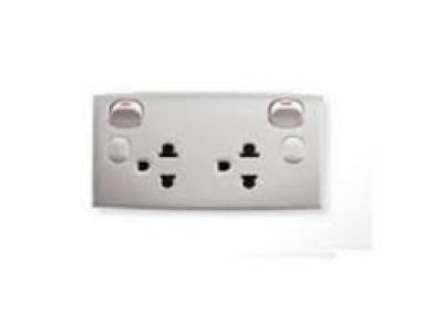 Ổ cắm đôi 3 chấu có công tắc E25UES_G19