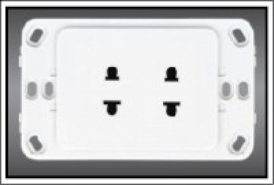 Ổ cắm đôi 2 chấu 16A A20US2