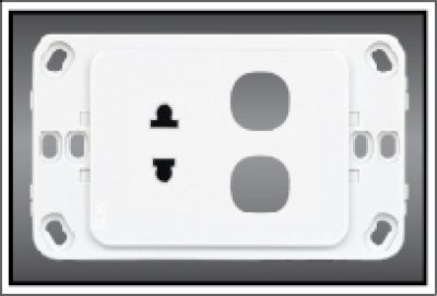 Ổ cắm đơn 2 chấu 16A + 2 lỗ A20USXX