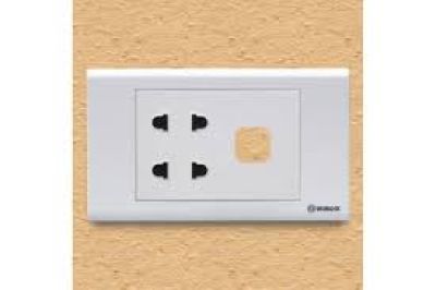 Ổ cắm đôi 2 chấu + 1 lỗ S18U2X