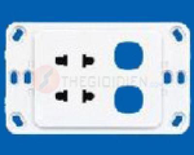 Ổ cắm đôi 2 chấu 16A + 2 lỗ A20US2XX