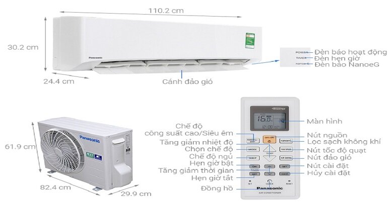 Điều Hoà Panasonic 1 chiều 24000 BTU